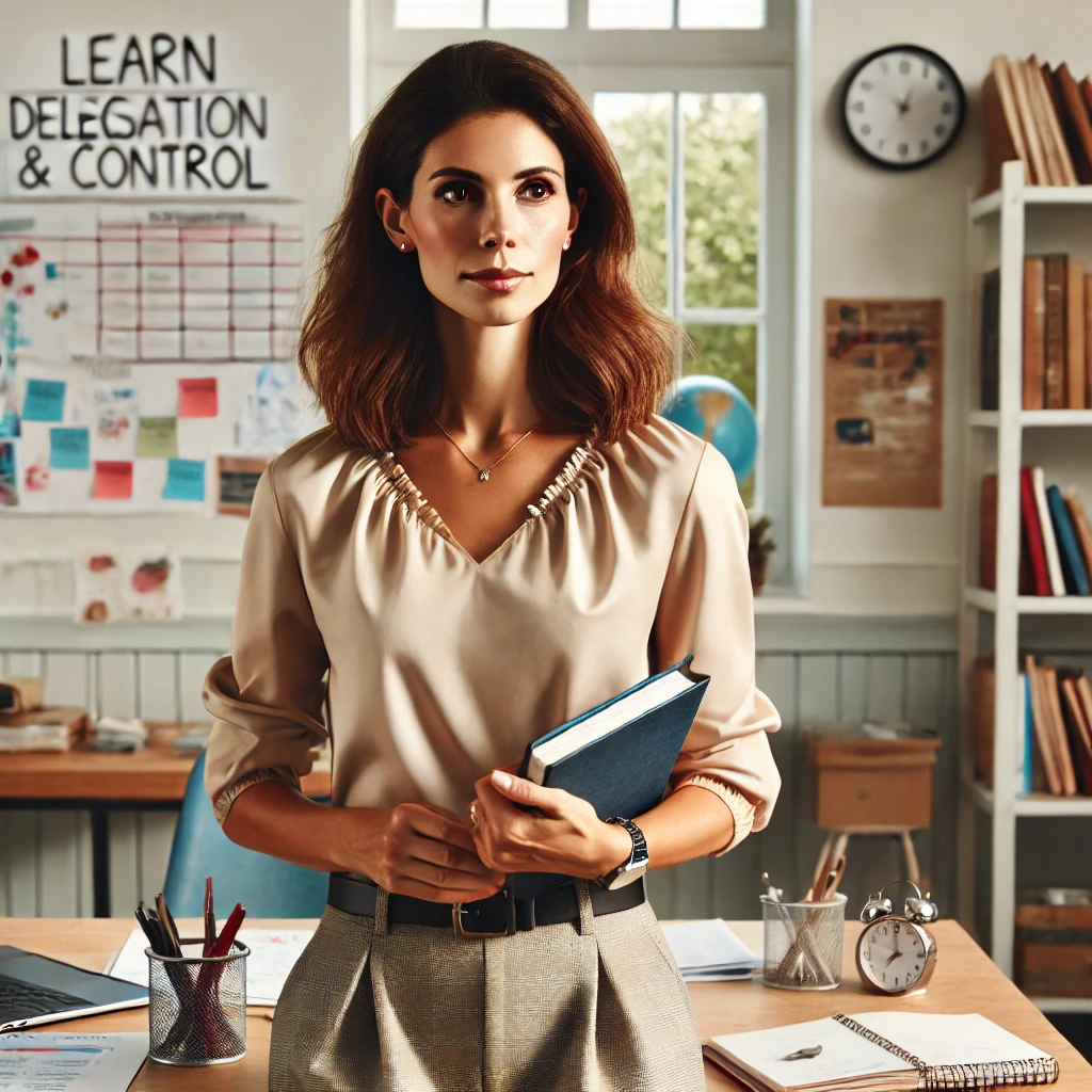DALLE_2024-10-20_19_31_53_-_A_woman_who_owns_an_educational_business_standing_in_a_well-organized_office_with_bookshelves_a_desk_and_educational_materials_around_her__She_look