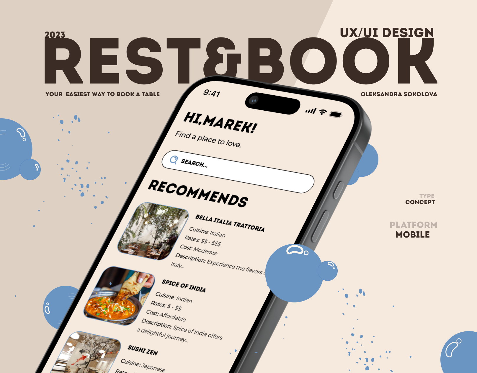 Rest&Book UX/UI