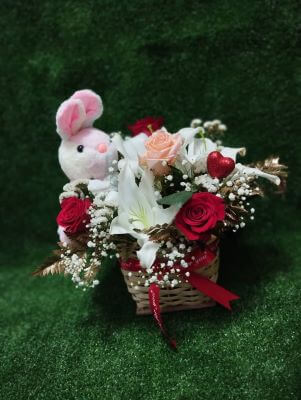 Arreglo floral Bunny Floristería Tropicana. La Habana, Cuba