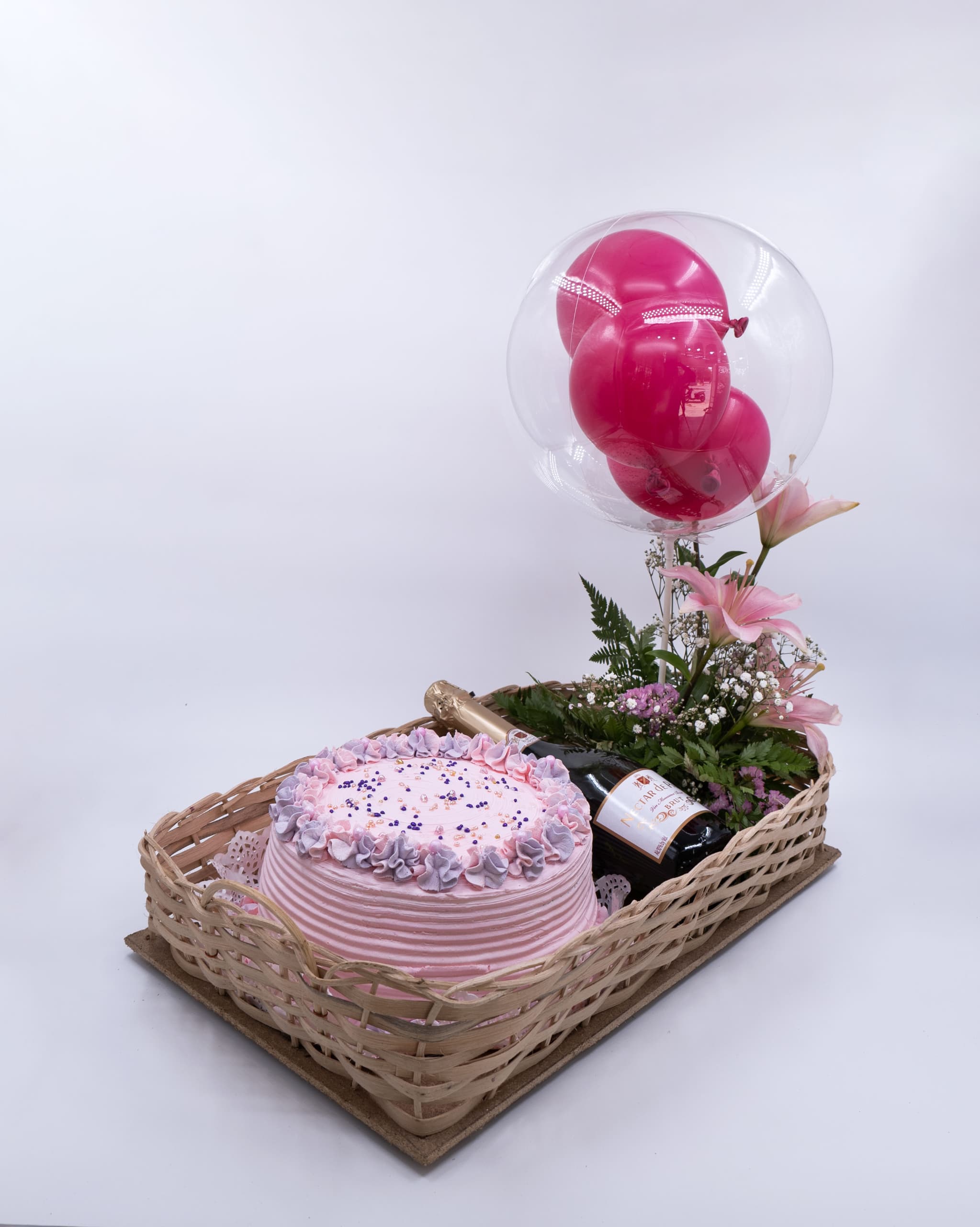 Flores_pastel_globos_y_Sidra