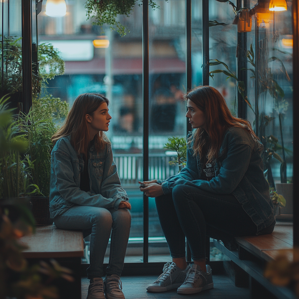 nanichok_Cinematic_photograph_of_mother_sitting_in_a_cafe_with__77789e70-1f98-4bce-883b-4732f50079e2