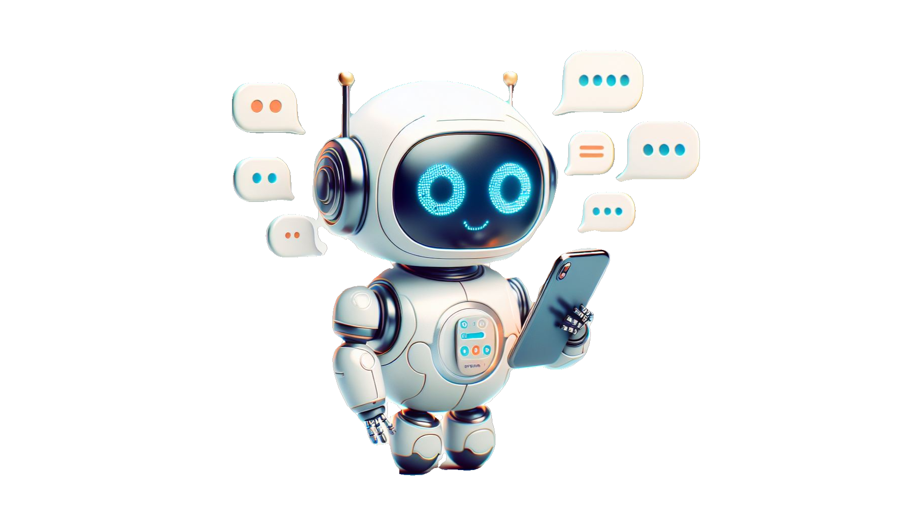 A_small_futuristic_friendly_robot_that_evokes_the_idea_of_A.I._The_robot_is_chatting_using