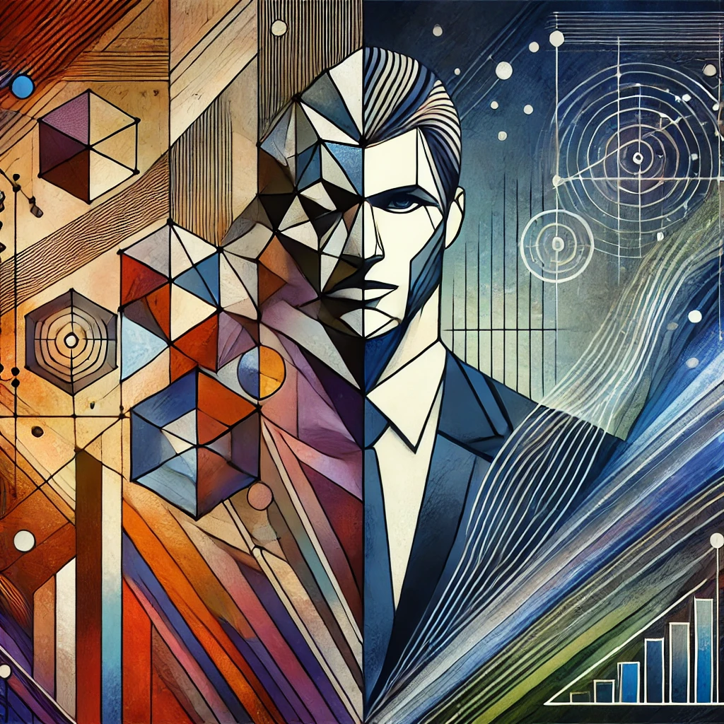 DALLE_2024-12-16_16_42_25_-_An_abstract_style_image_portraying_a_confident_business_leader_in_the_center__The_left_side_of_the_image_consists_of_chaotic_geometric_shapes_and_bold