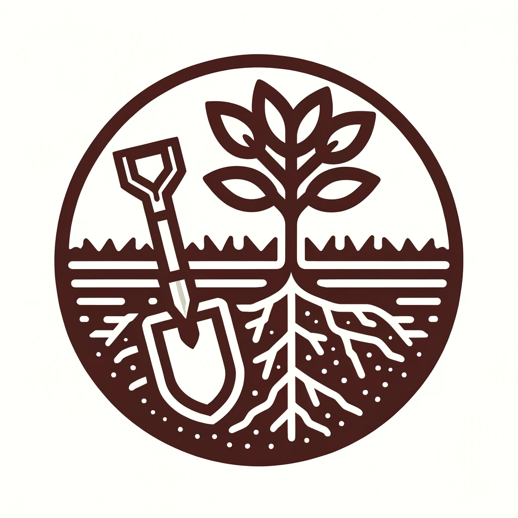 DALLE_2024-02-24_20.24.54_-_A_contour_emblem_design_featuring_a_shovel_and_a_bush_root_symbolizing_bush_root_removal._This_time_modify_the_previously_white_or_light_outlines_