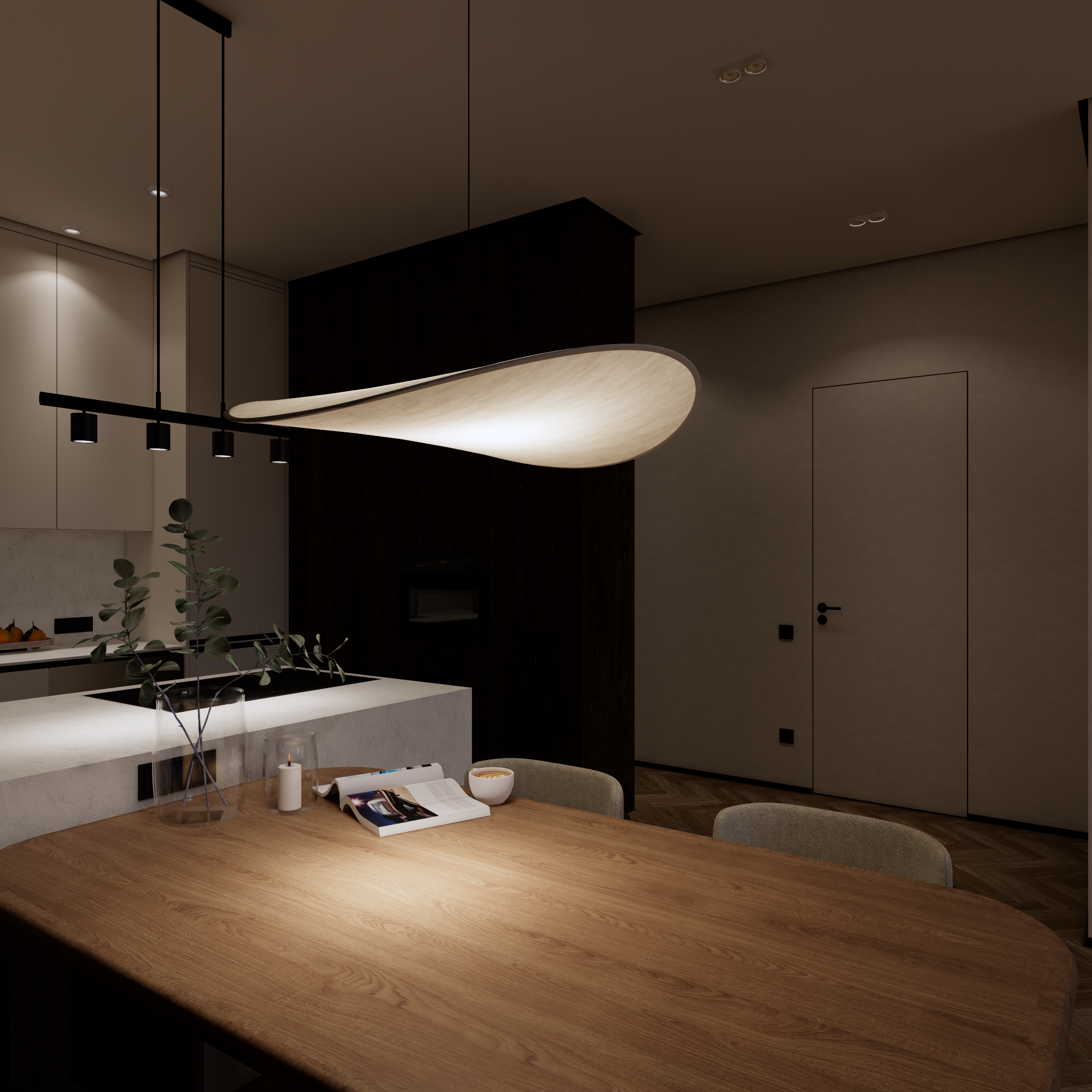 Enscape_вітальня_стіл