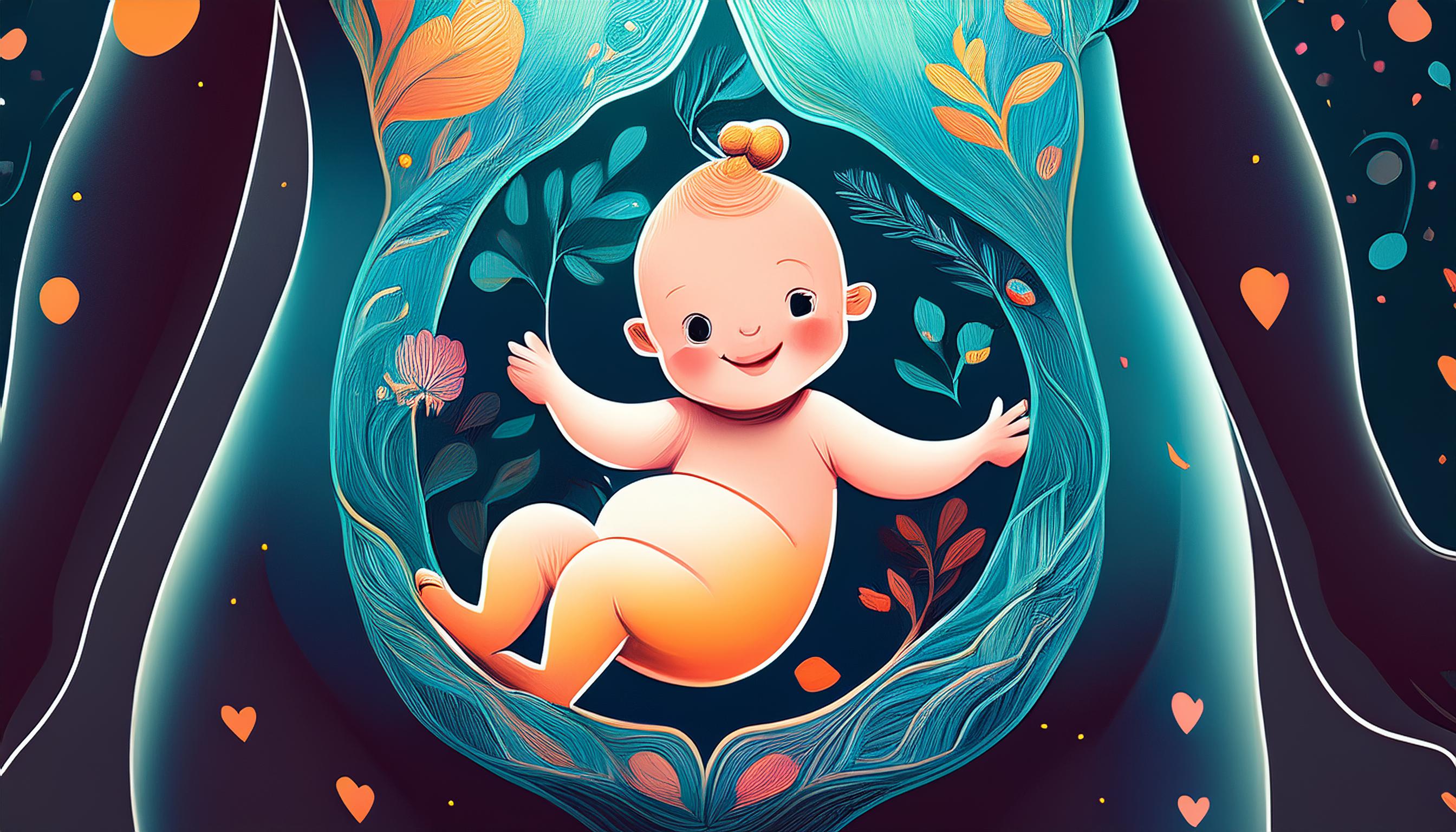 Firefly_happy_baby_inside_moms_belly_71438