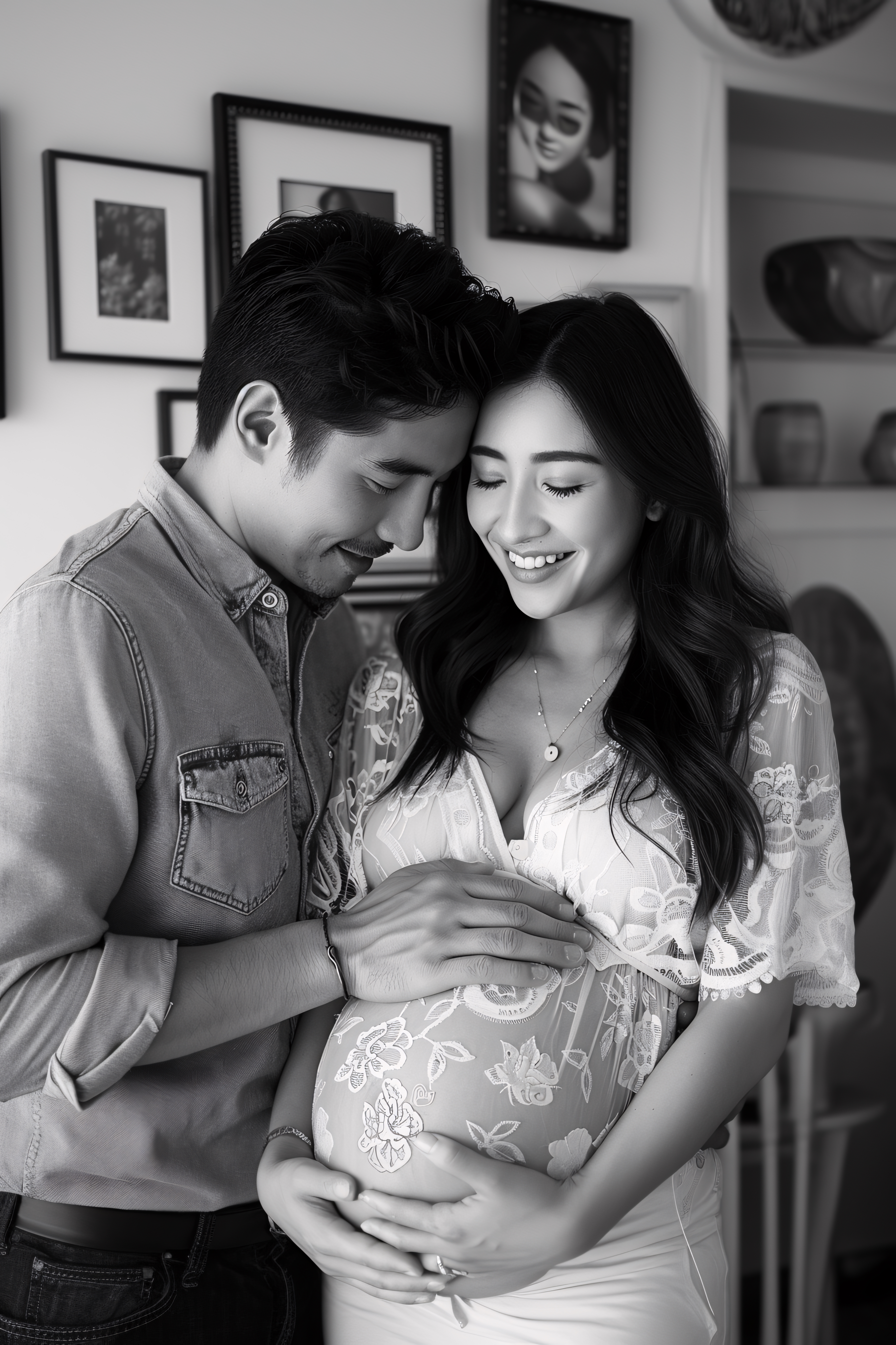 black-white-portrait-woman-expecting-baby