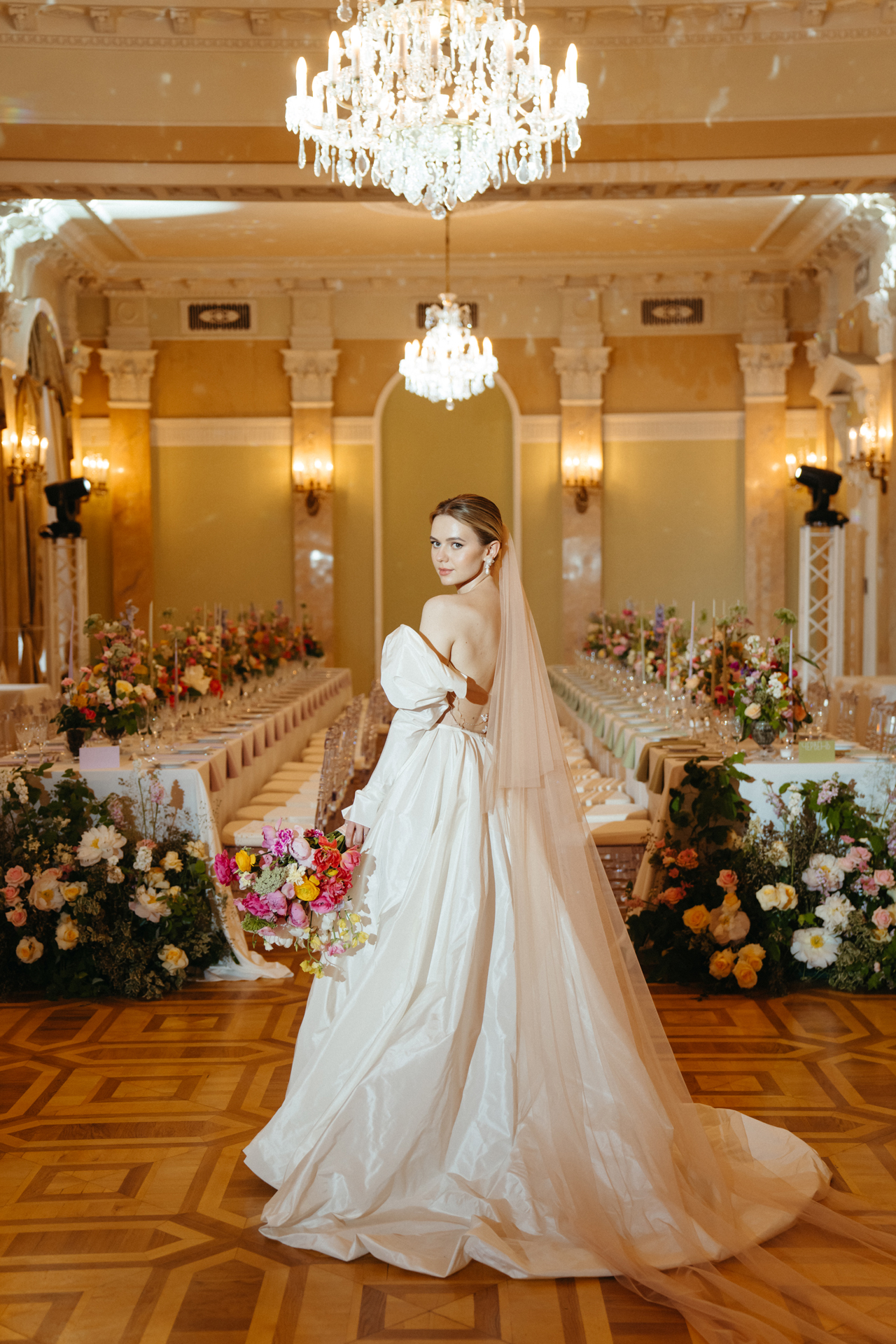 Elegant wedding hairstyle bun