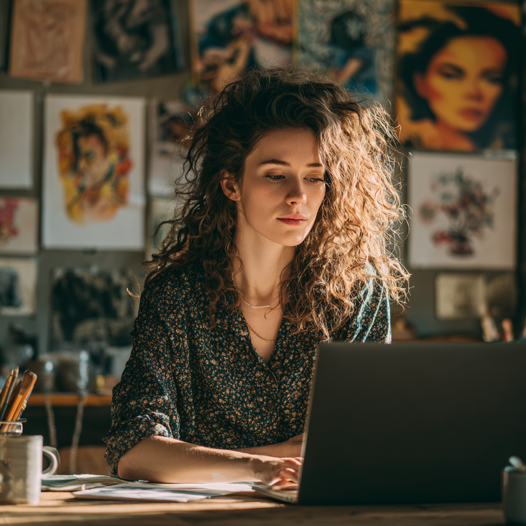 kineretstudio_a_woman_graphic_designer_with_brown_curly_hair_si_53eb11f3-bbac-4764-b136-b10f64505659