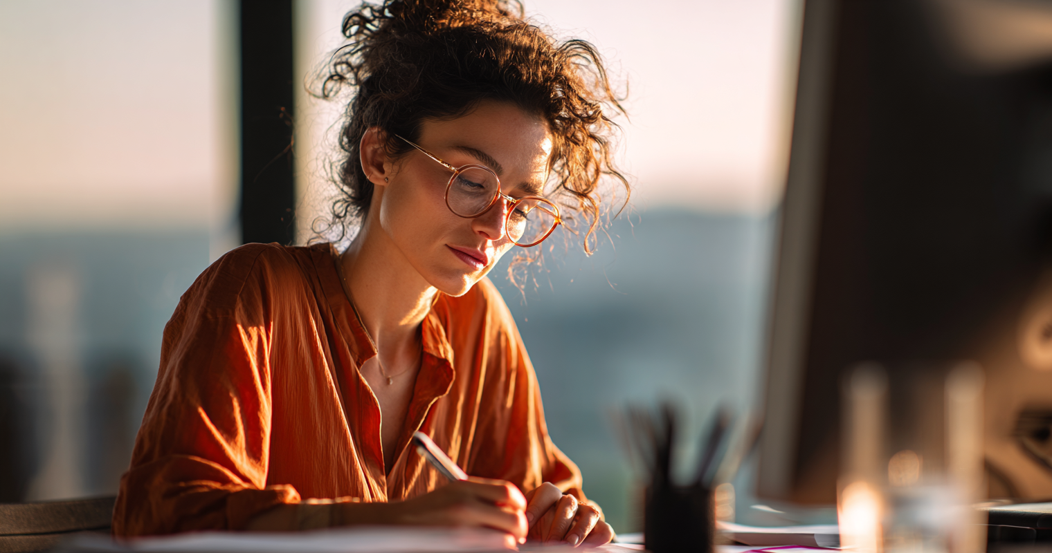 ahora2020_A_woman_in_her_late_thirties_wearing_glasses_and_sitt_e691802a-f98c-4fca-b538-73fcfec7b298