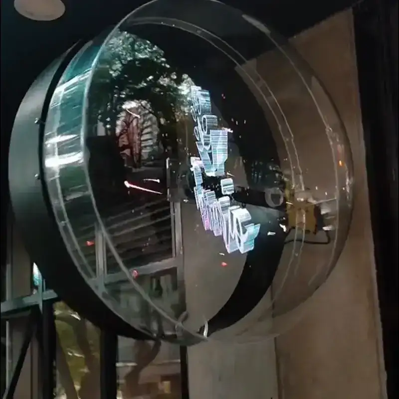 Голографічна зовнішня реклама — логотип на голографічному вентиляторі