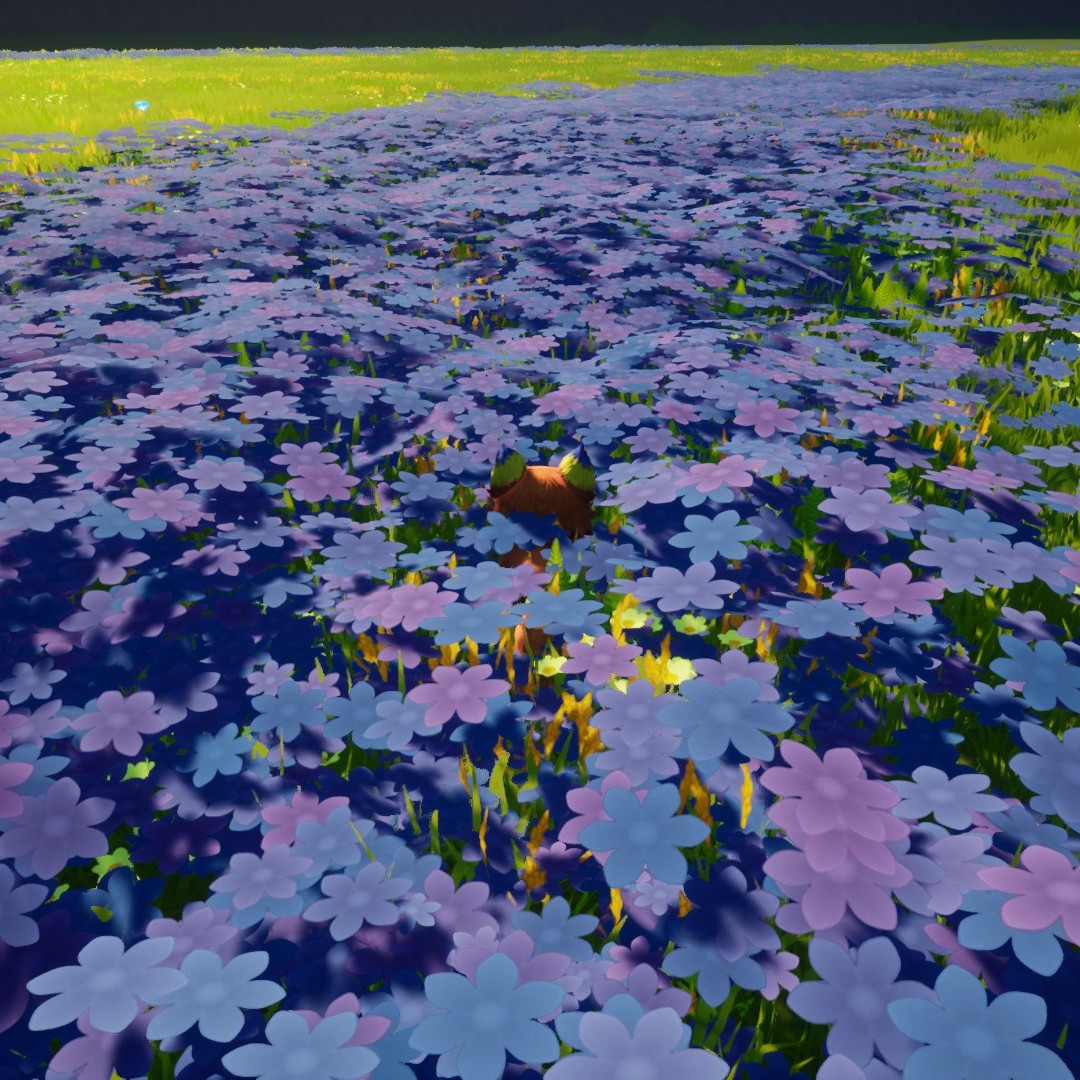 unreal_engine_5_fox_and_flowers