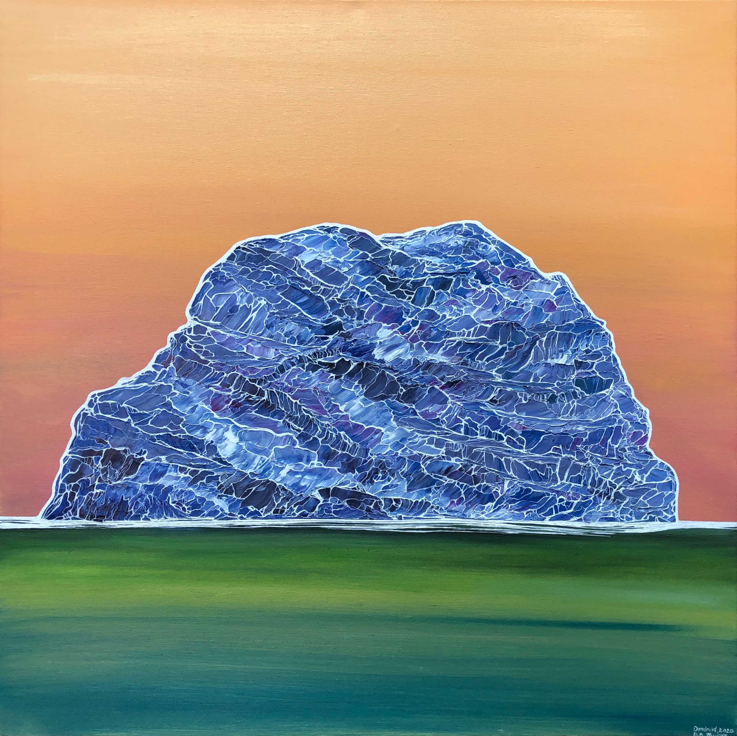 Immersion_of_ourselves_2020._70X70cm_canvasoilpen_Daria_Nikitiuk