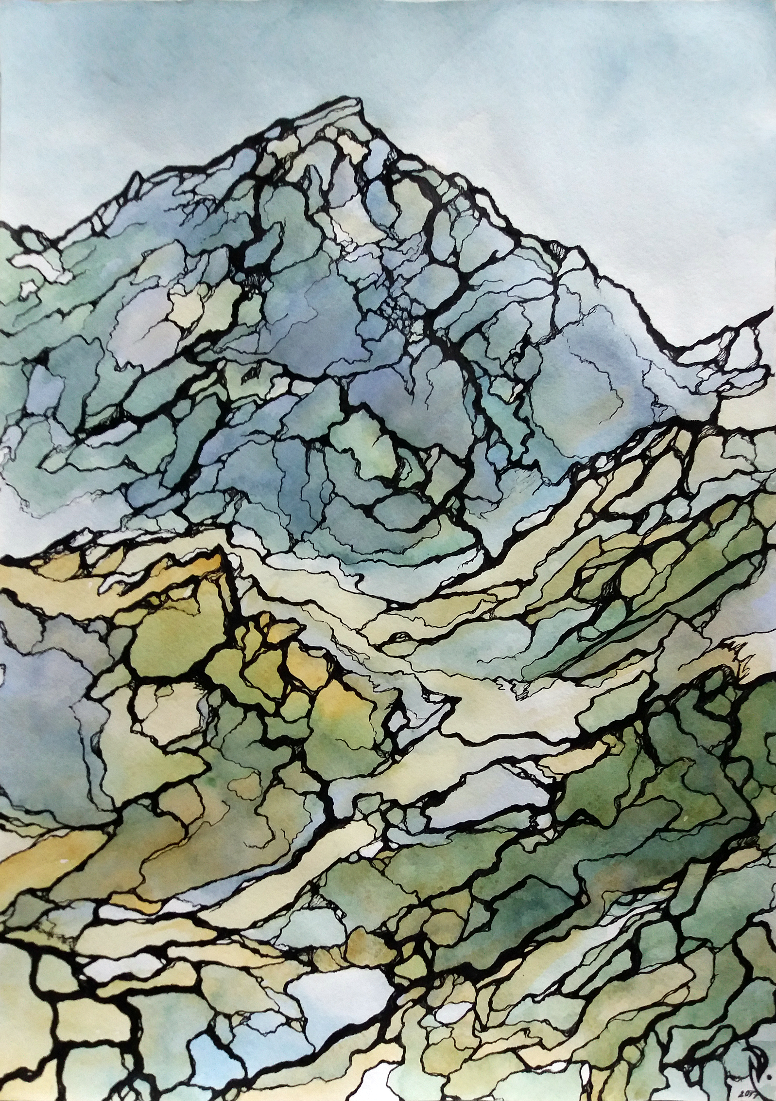 Lednikovyy_period.2017.watercolour_on_paper.Daria_Nikitiuk