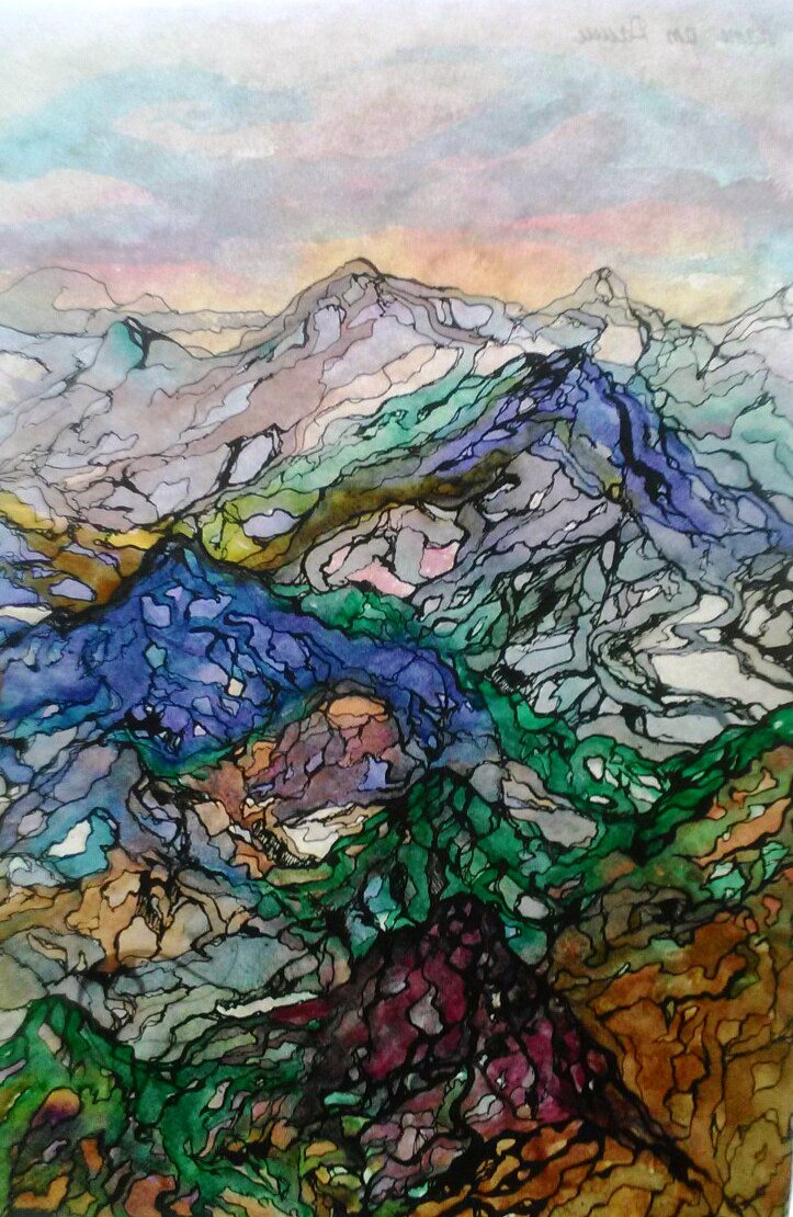 Purple_shout_2017.watercolour_on_paper.Daria_Nikitiuk