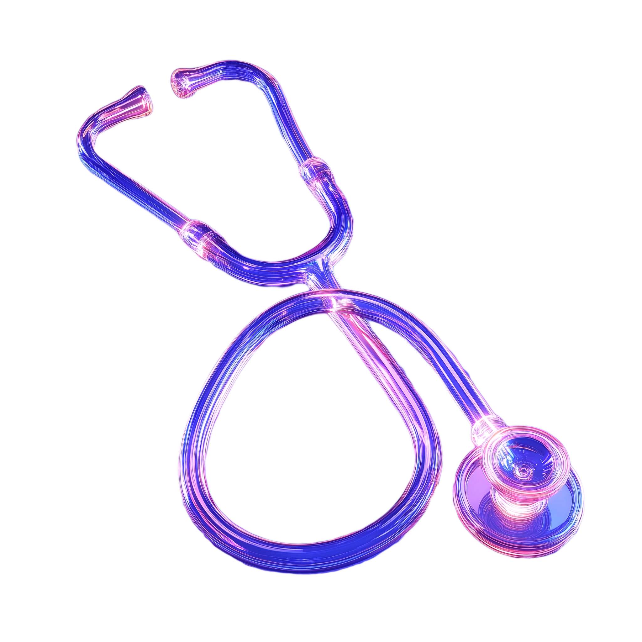 zhelepa_stethoscope_icon_3D_isometric_translucent_frosted_glass_fa984408-66bf-4827-9947-ed2d967378cf12