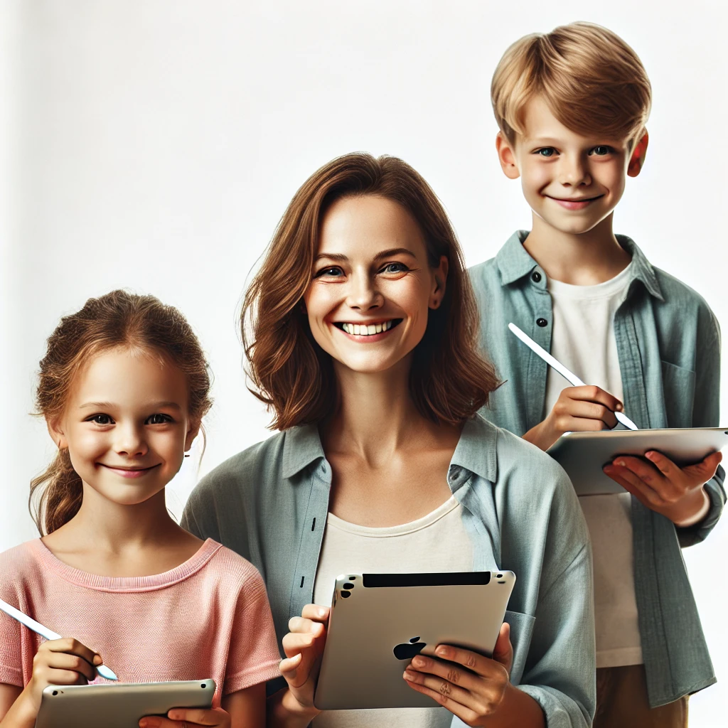 DALLE_Family_Drawing_with_iPads