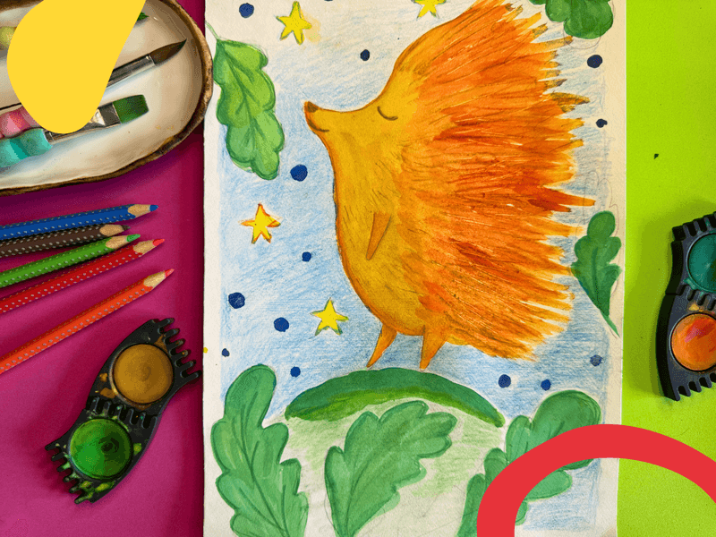 Hedgehog_Oliver_Art_Lessons
