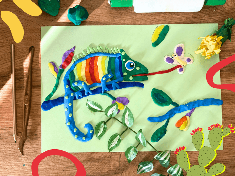 Plasticine_Iguana_Art_Lesson