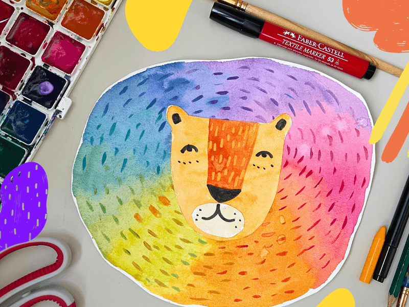 Rainbow_Lion_Aquarelle