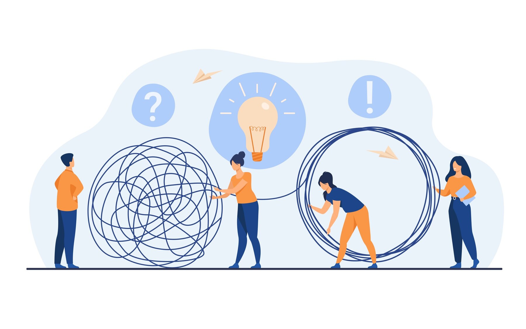 team-crisis-managers-solving-businessman-problems-employees-with-lightbulb-unraveling-tangle-vector-illustration-teamwork-solution-management-concept_74855-10162