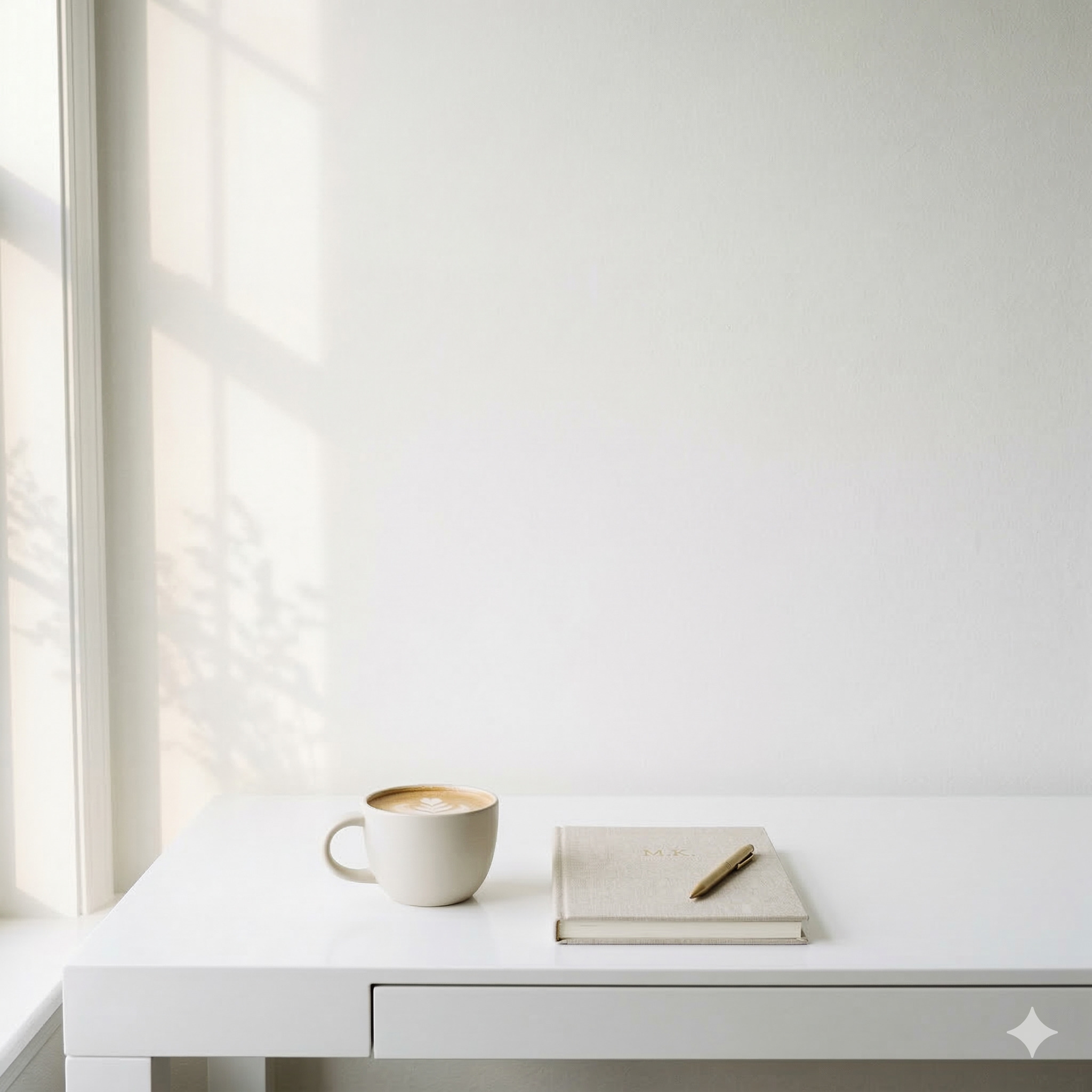 Example of negative space used in Instagram grid to create a calm, high-end aesthetic