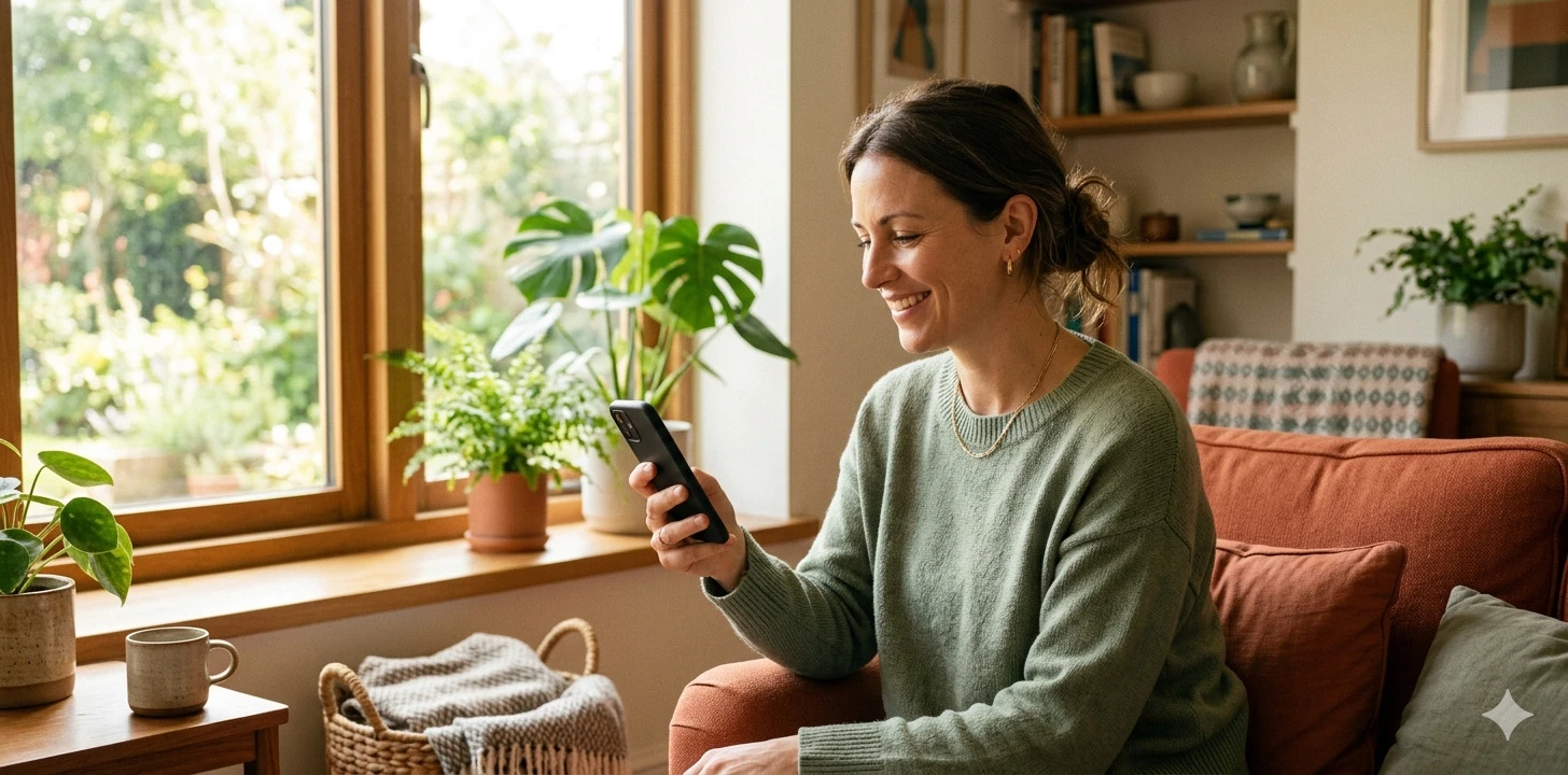 Woman building her Instagram from zero