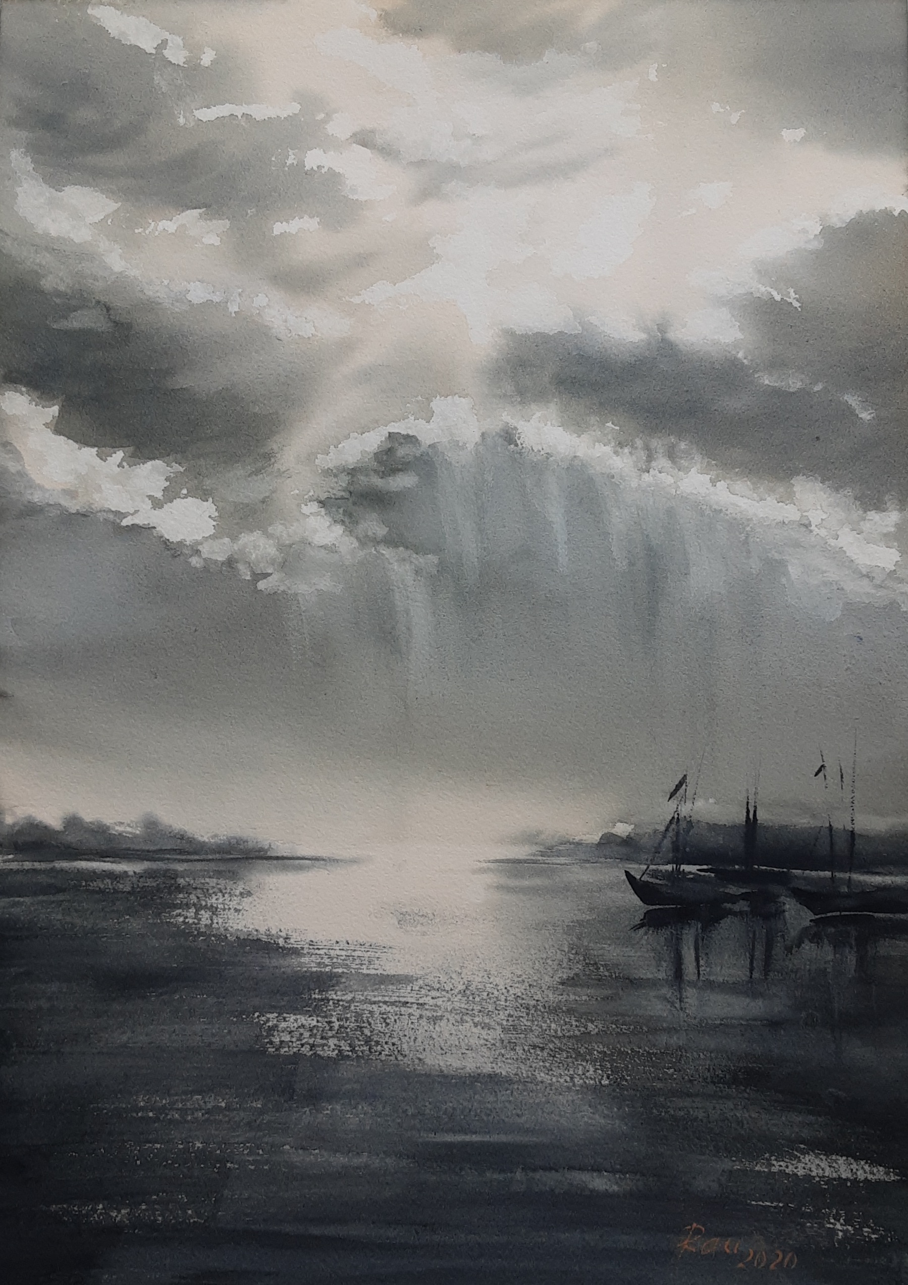 Boukov_obloha._akvarel.30x40