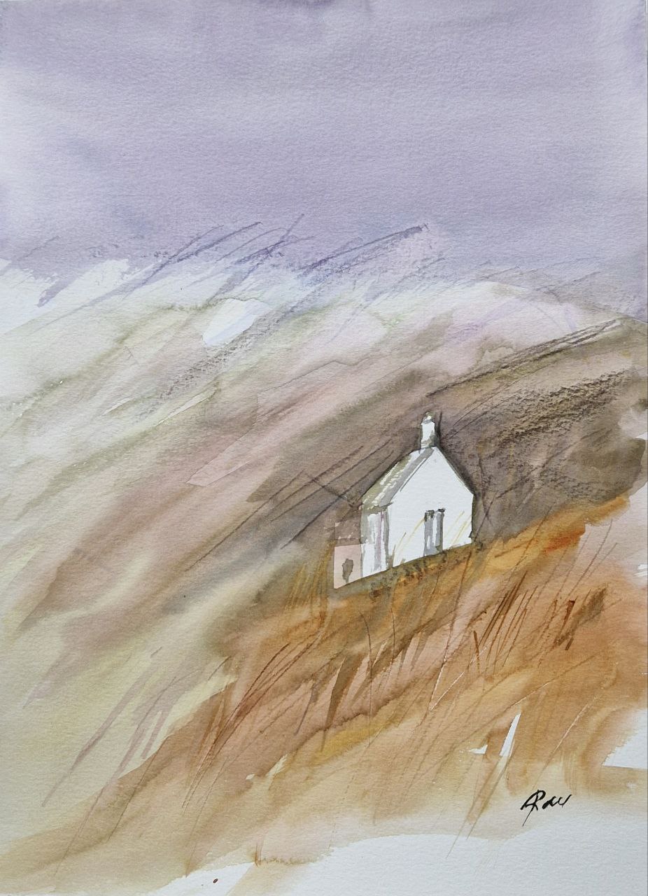 Pole._akvarel._30x40