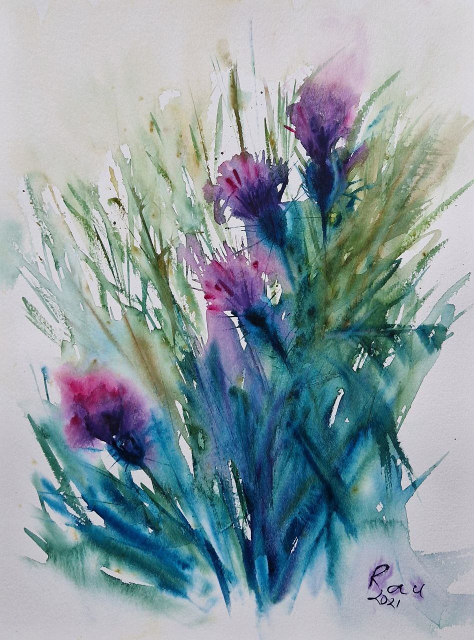 Polni_kvtina._akvarel._30x40