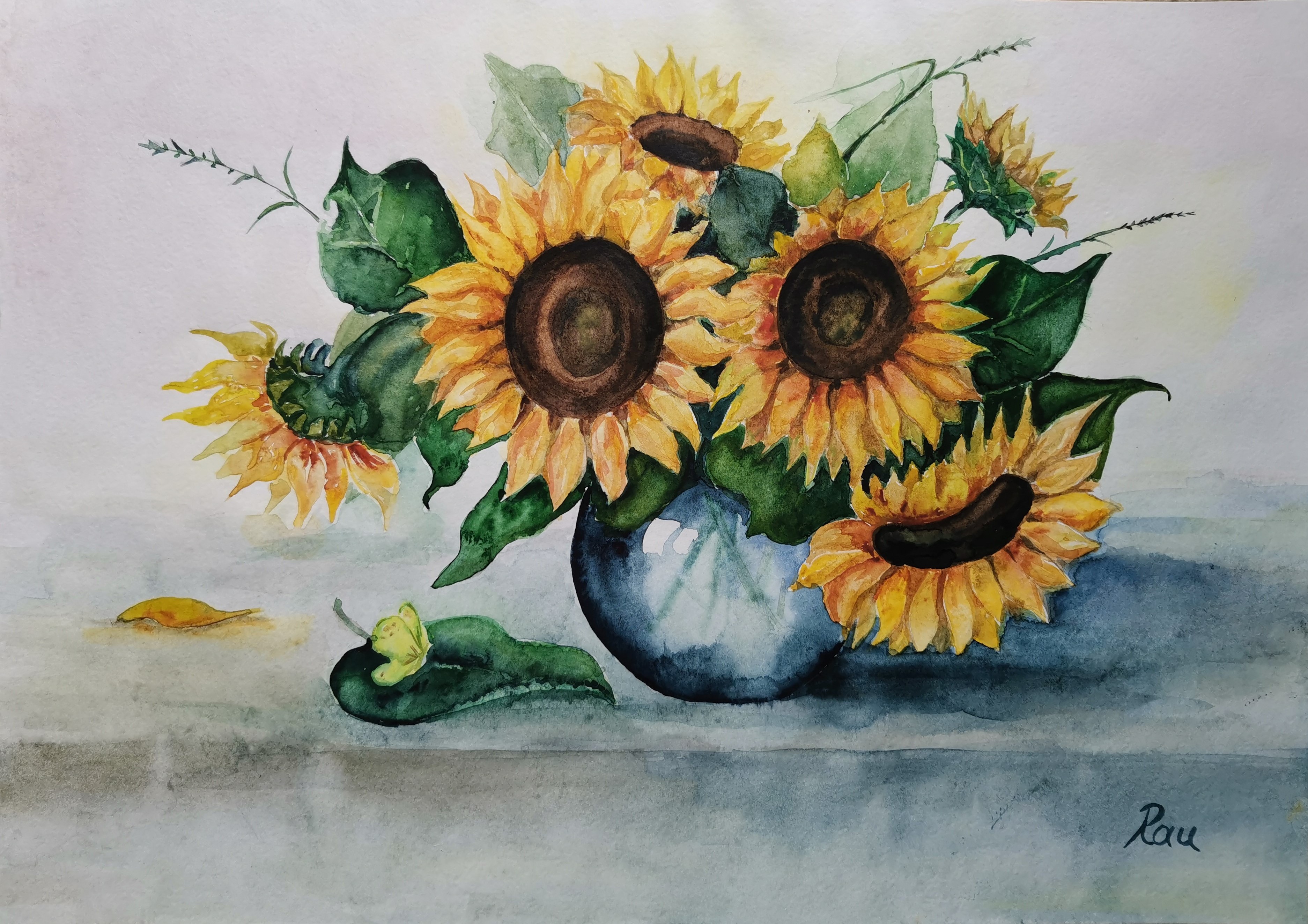 Slunenici.akvarel.30x40