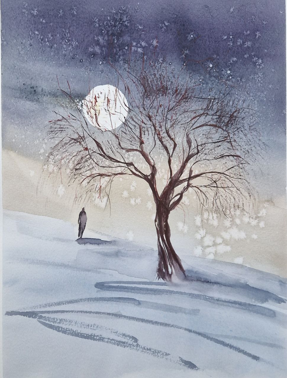 Zimni_veer._akvarel.30x40