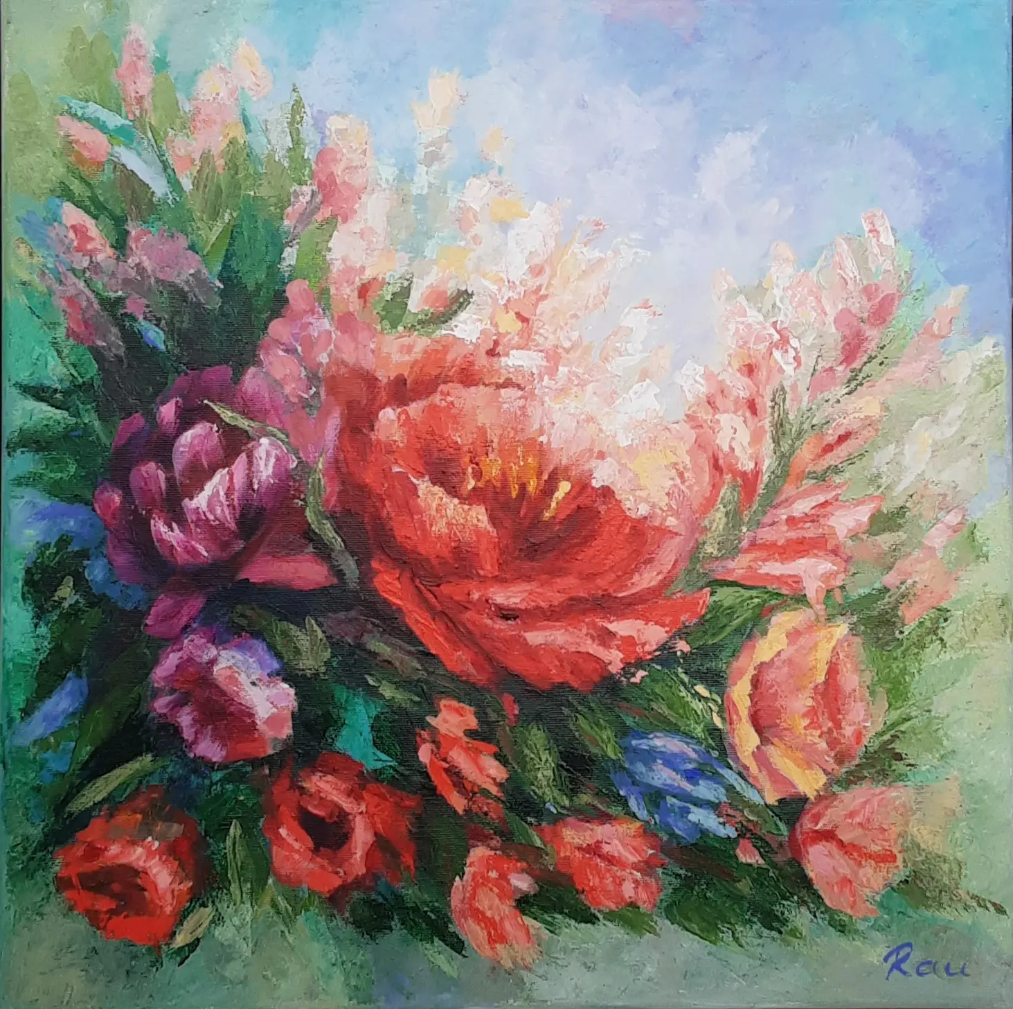 6.Květiny.50x50