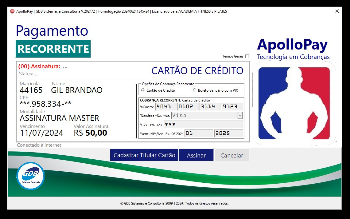 ApolloPay_Assinatura_Recorrente